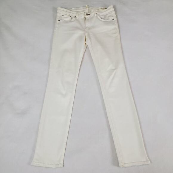Rag & Bone Women's White Denim Skinny Jeans Size 30 Mid Rise Stretch - Picture 1 of 10